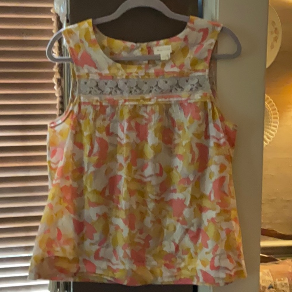 Softest top EVER!  Beautiful Anthropologie lace and subtle tucks are gorgeous.